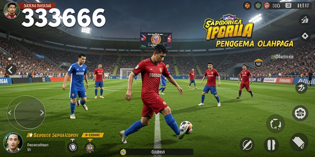 Tampak layar permainan <strong>333666</strong> dengan aksi sepakbola yang mendebarkan.