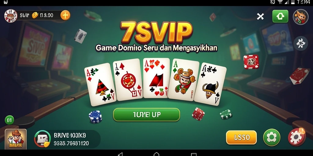 Tampilan menarik dari gameplay Domino di 7SVIP.