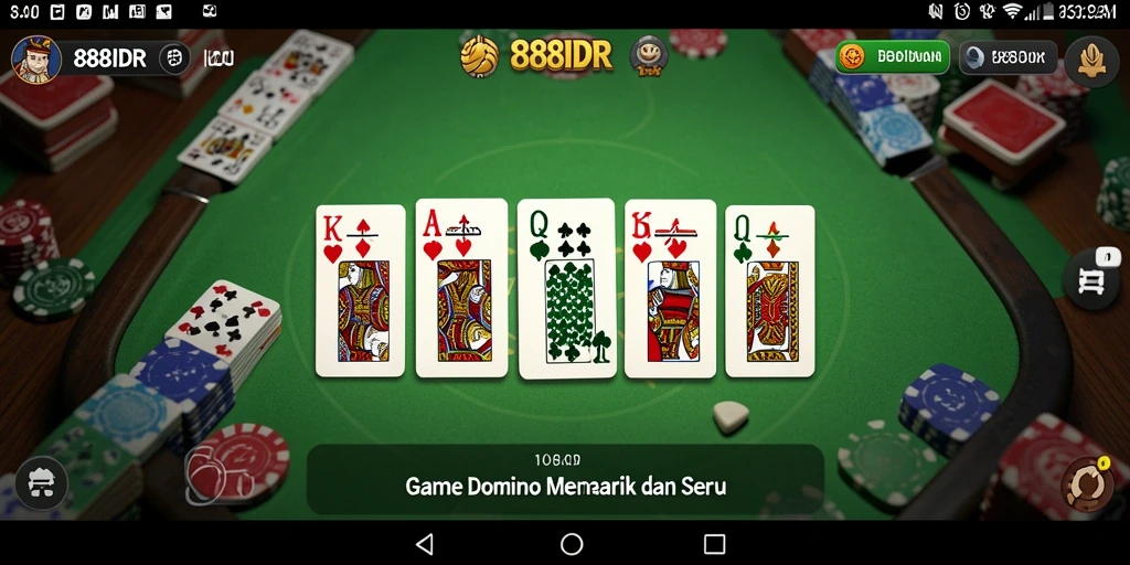 Tampilan gameplay Domino yang seru dan menantang di 888IDR.