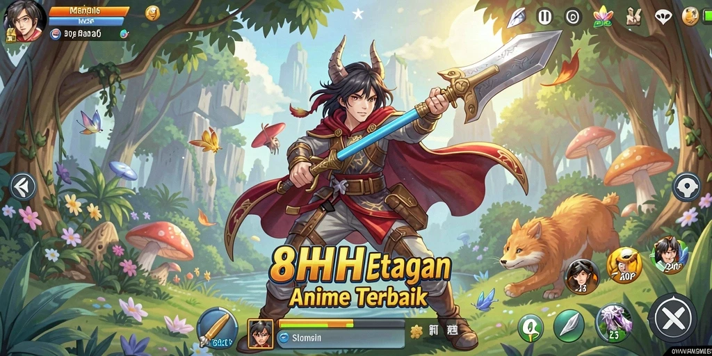 Tampilan gameplay seru di dunia anime 8HHH.