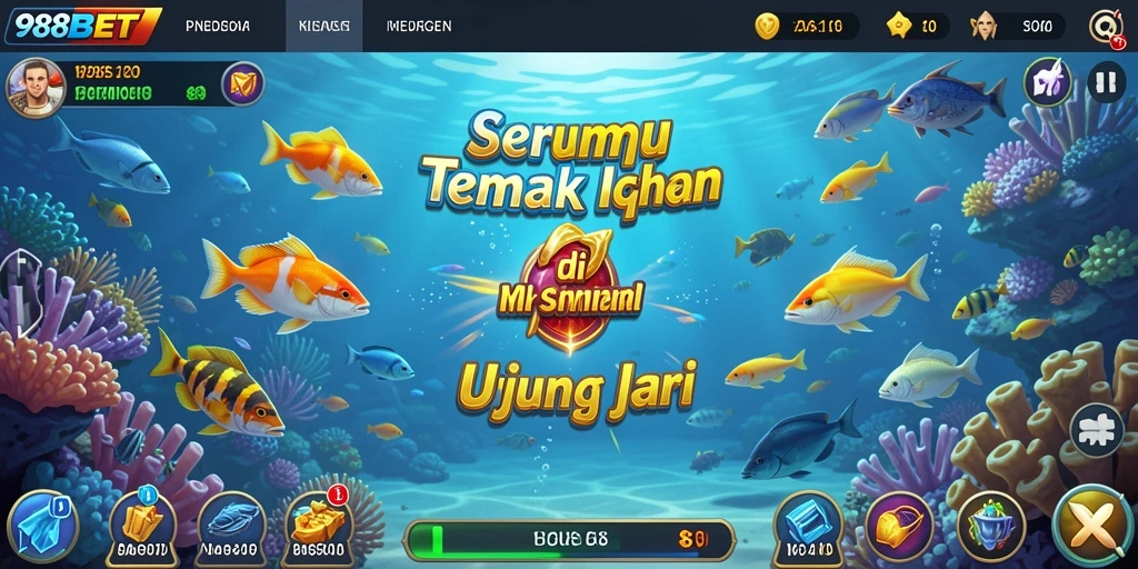Tampilan gameplay Tembak Ikan yang seru dan menarik di 988BET.