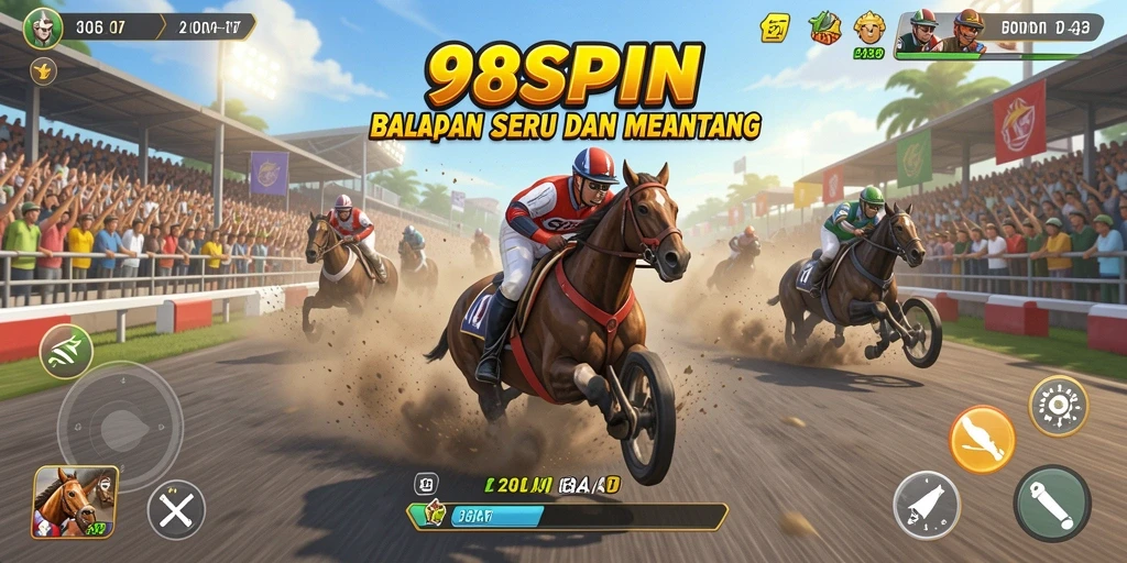 Gameplay seru dari 98SPIN yang menampilkan balapan di trek yang menantang.