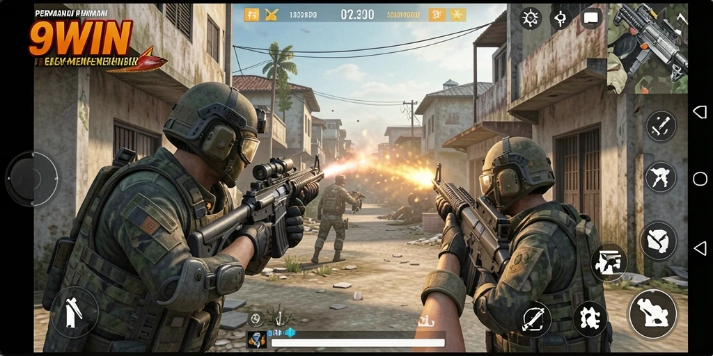Tampilan gameplay TPS yang mendebarkan di 9WIN.
