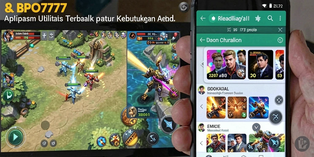 Tangkapan layar BPO777 menampilkan antarmuka aplikasi Utility yang menarik.
