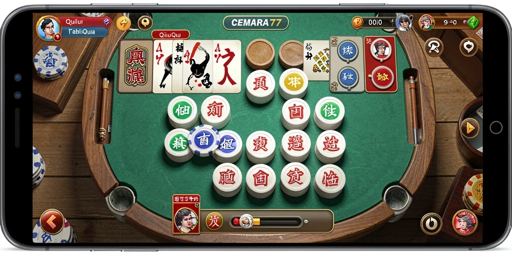 Tangkapan layar gameplay seru QiuQiu di CEMARA77.