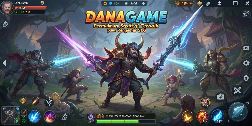 Screenshot gameplay DANAGAME dengan grafis memukau dan aksi strategi.