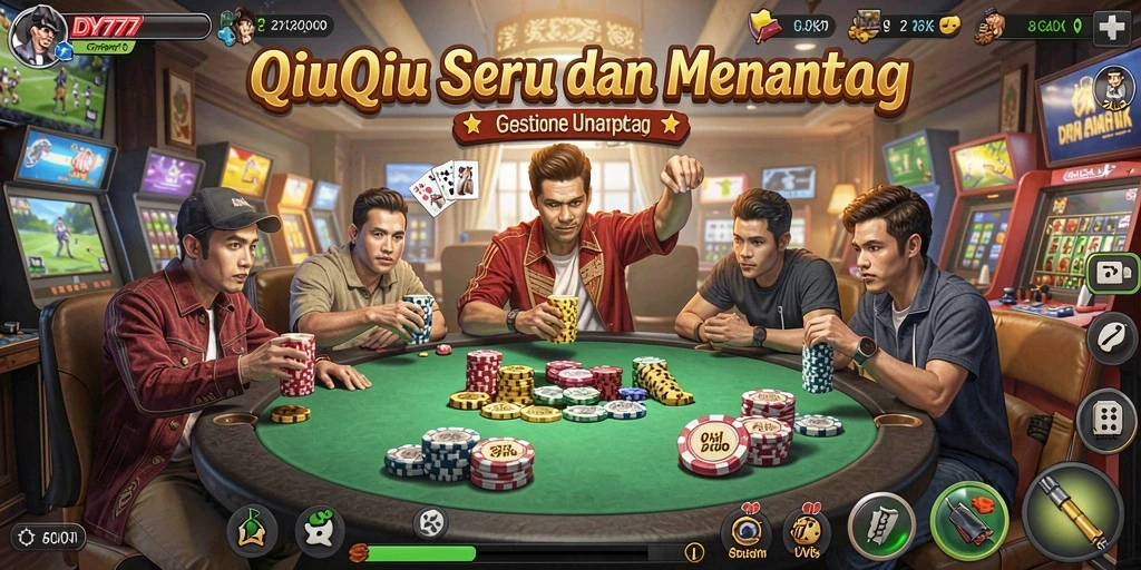 Tampilan utama gameplay QiuQiu yang seru dan interaktif.