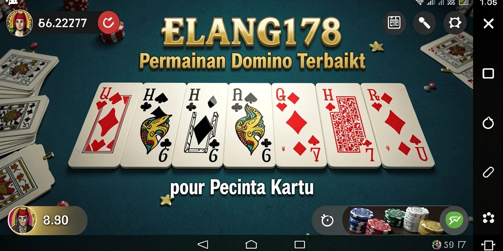 Tampilan menarik ELANG178 saat bermain Domino dengan teman.