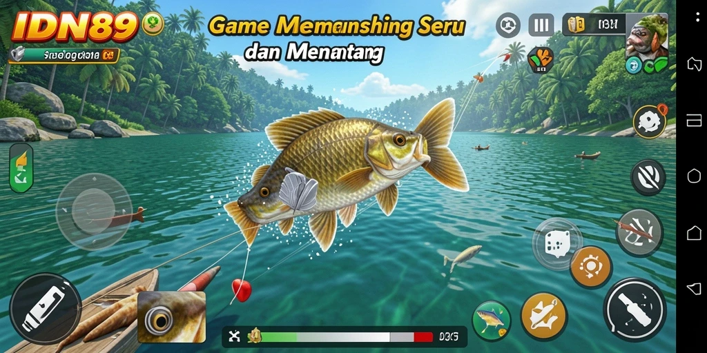Tampilan gameplay IDN89 yang menampilkan pengalaman memancing yang seru.