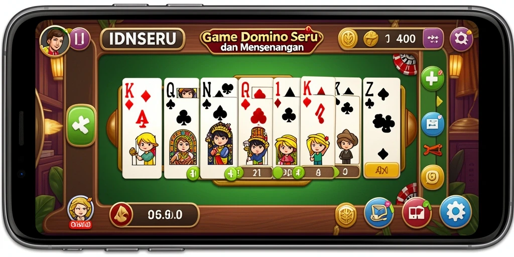 Tampilan gameplay seru dalam permainan Domino IDNSERU.
