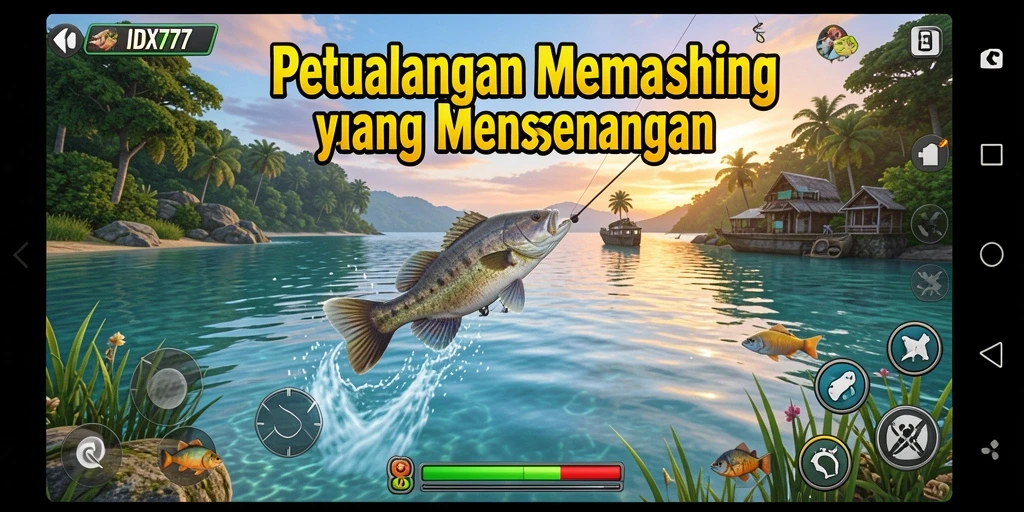Tampilan gameplay yang seru saat memancing di <strong>IDX777</strong>