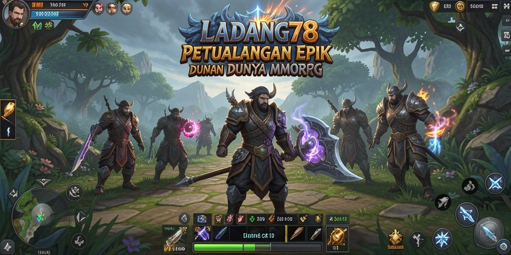 Screenshot utama LADANG78 menampilkan aksi seru dalam petualangan MMORPG.