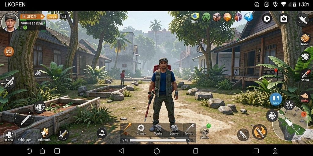 Screenshot dari gameplay LKOPEN menunjukkan interaksi karakter yang menarik.