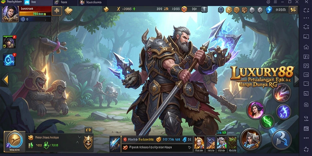 Tangkapan layar gameplay seru LUXURY88 dalam dunia RPG.