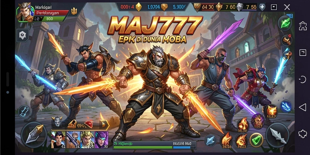 Tangkap aksi seru dalam gameplay MOBA MAJ777.