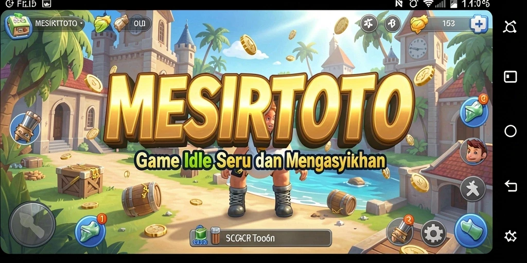 Screenshot menunjukkan gameplay santai dan interaktif dari MESIRTOTO.