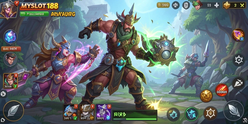 Tampilan seru gameplay ARPG MYSLOT188 yang mendebarkan.