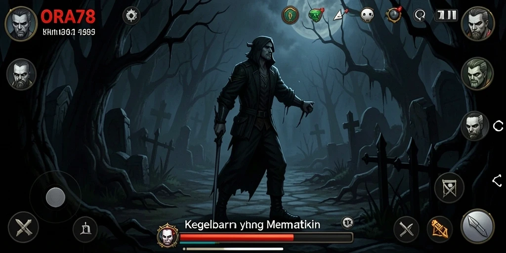 Gameplay ORA78 yang menyeramkan dengan suasana yang mencekam.