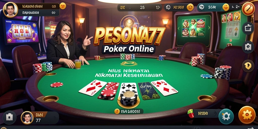 Screenshot gameplay Poker yang menampilkan suasana kompetitif.