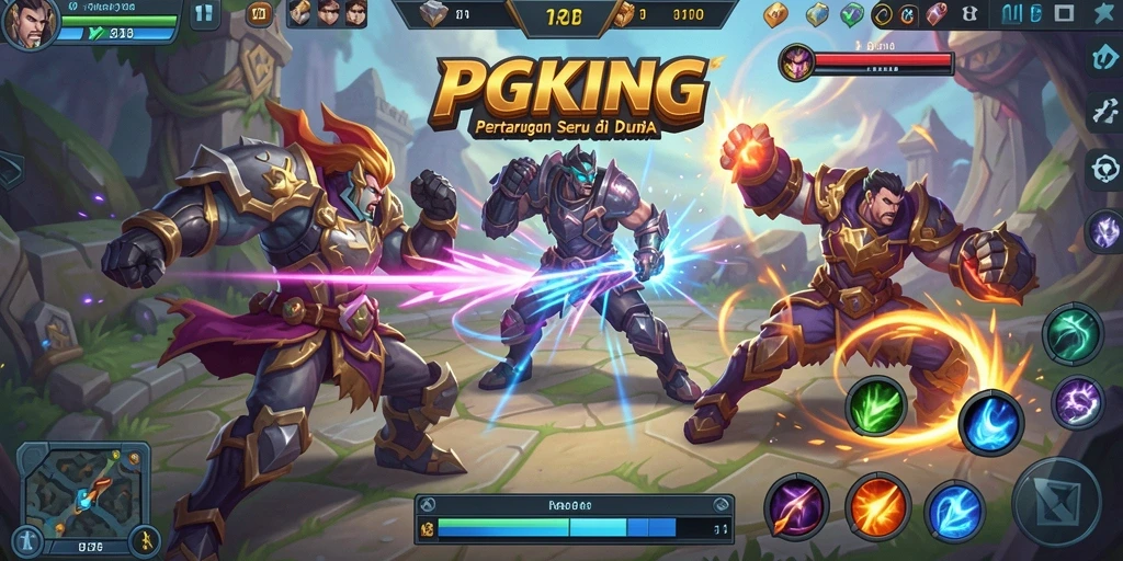 Gameplay seru dengan strategi tim yang mendebarkan.