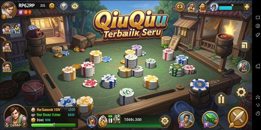 Screenshot gameplay RP62RP yang menampilkan momen seru bermain QiuQiu.