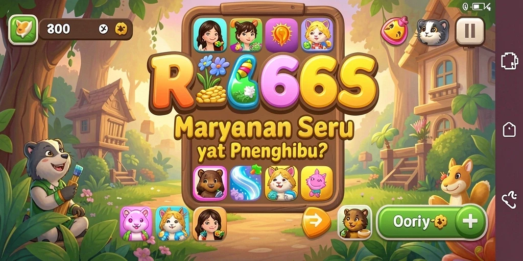Screenshot gameplay RR666 menampilkan aksi mencocokkan item Match-3 yang seru.