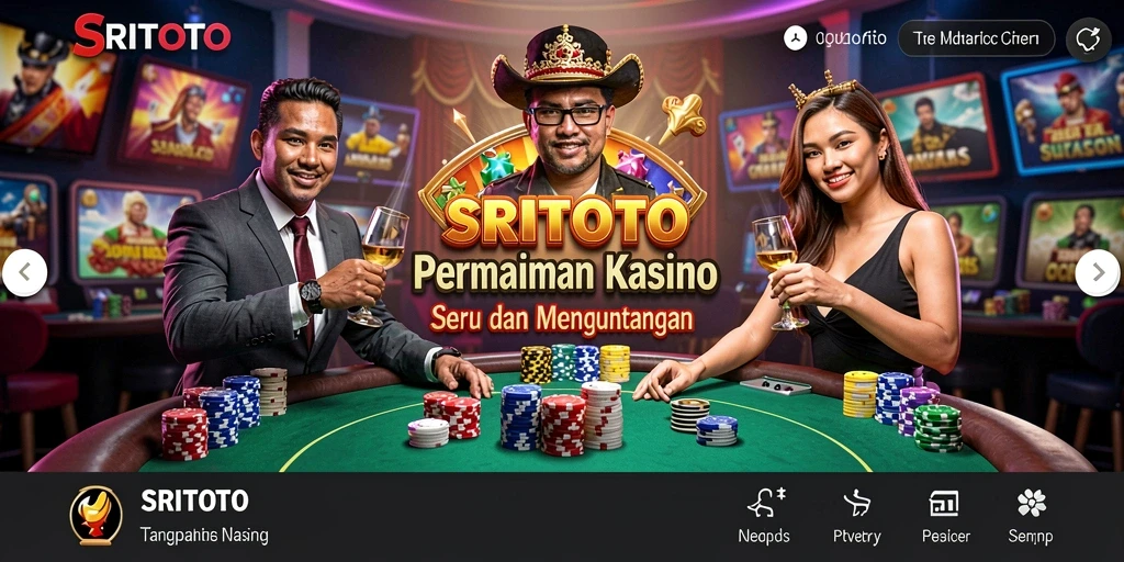 Screenshot SRITOTO menampilkan gameplay menegangkan di kasino.