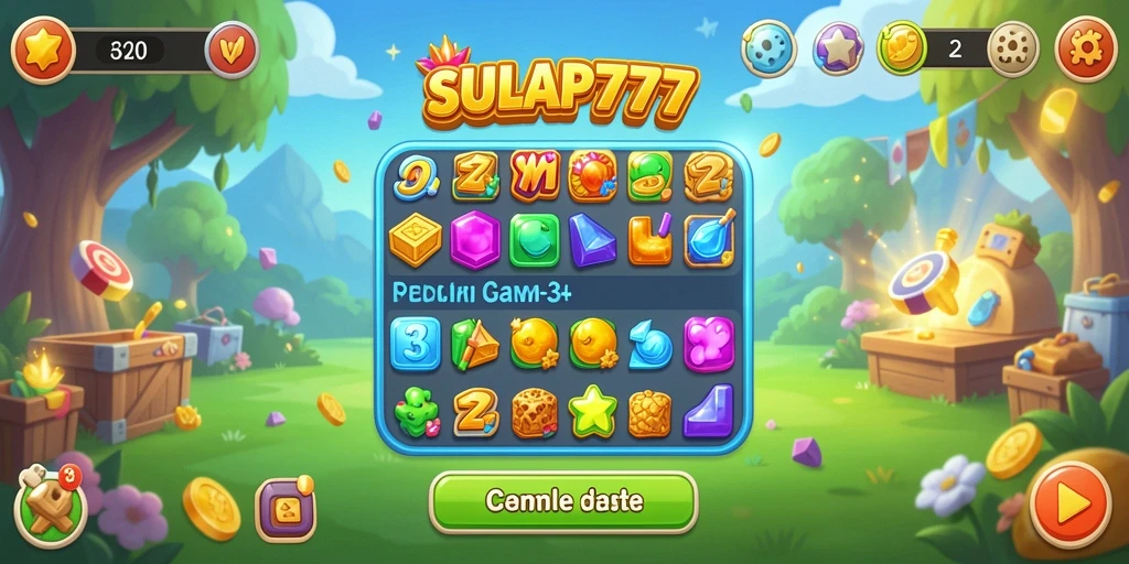 Tampilan gameplay SULAP777 yang memukau dan penuh warna.